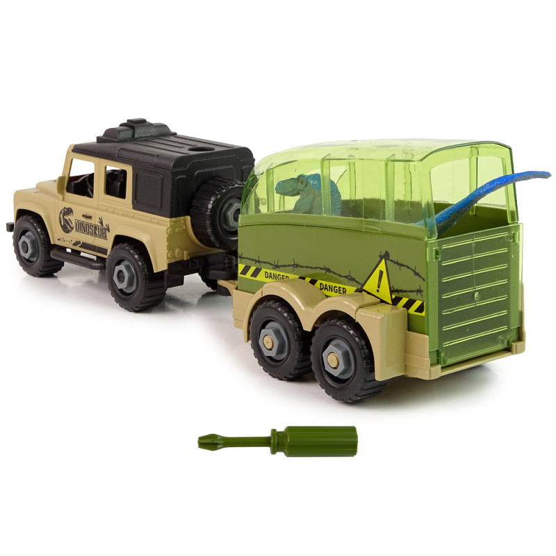 Auto Terenowe Transporter Do Rozkręcania DIY Dinozaur