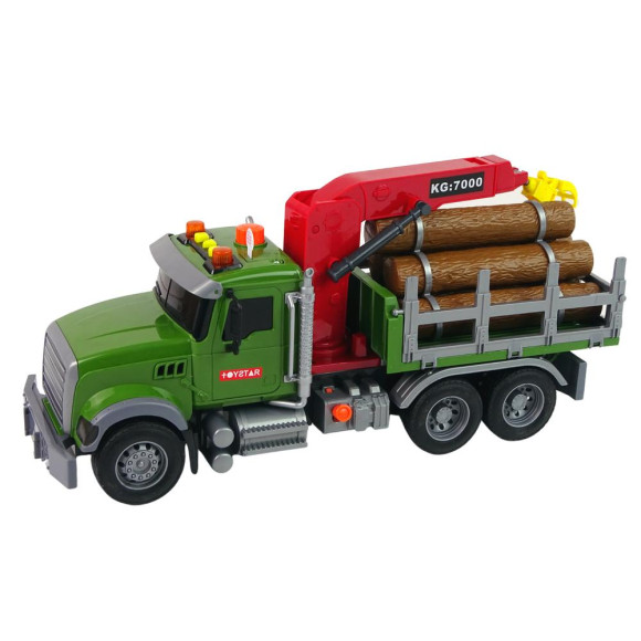 Ciężarówka Auto Dźwig Transport Bale Drewna Dźwięk Ciężarówka Auto Dźwig Transport Bale Drewna Dźwięk