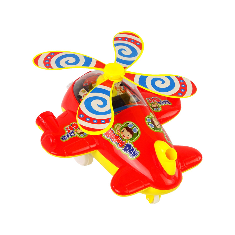 Samolot Pchacz Dzwonek Kij Pilot Czerwony