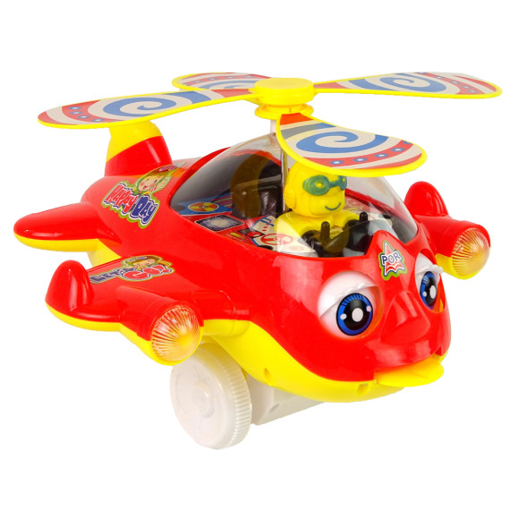 Samolot Pchacz Dzwonek Kij Pilot Czerwony