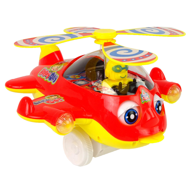 Samolot Pchacz Dzwonek Kij Pilot Czerwony