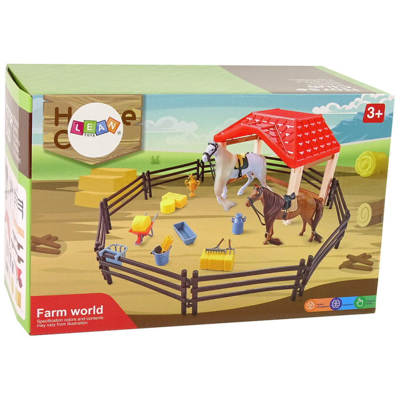 Zestaw Farma Stajnia Figurki Koń do Czesania Akcesoria