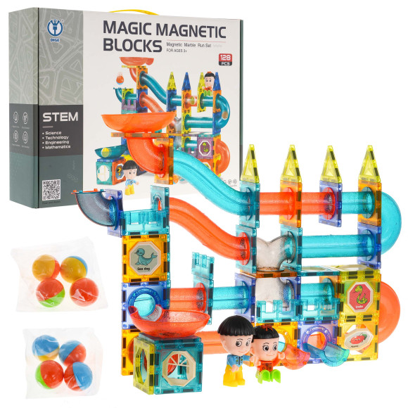 Klocki Magnetyczne Zestaw 128 elementów Klocki Magnetyczne Zestaw 128 elementów