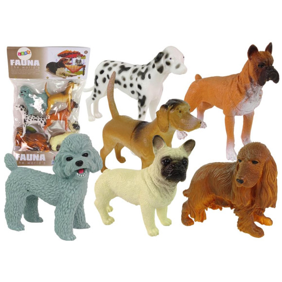 Zestaw 6 Figurek Psów Figurka Psy Rasowe Zestaw 6 Figurek Psów Figurka Psy Rasowe