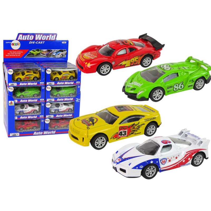 Auto Sportowe Wyścigowe Resorak Wyścigi 4 Kolory 1:43