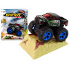 Auto Resorak Z Naciągiem Monster Truck Big Foot Gumowe Opony Rampa