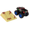 Auto Resorak Z Naciągiem Monster Truck Big Foot Gumowe Opony Rampa