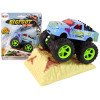 Auto Resorak Z Naciągiem Monster Truck Big Foot Gumowe Opony Rampa