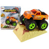 Auto Resorak Z Naciągiem Monster Truck Big Foot Gumowe Opony Rampa