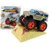 Auto Resorak Z Naciągiem Monster Truck Big Foot Gumowe Opony Rampa