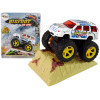Auto Resorak Z Naciągiem Monster Truck Big Foot Gumowe Opony Rampa