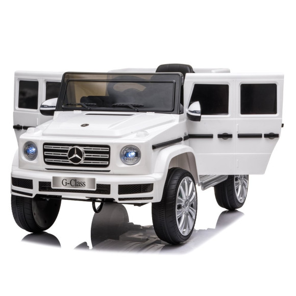 Samochód na akumulator Mercedes G500 biały Samochód na akumulator Mercedes G500 biały