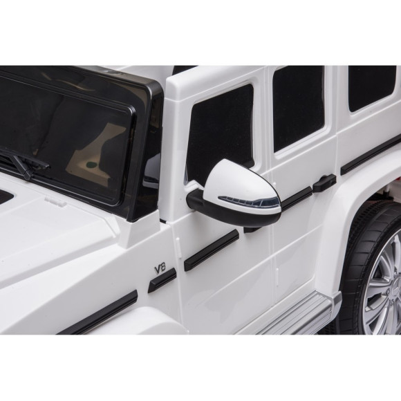 Samochód na akumulator Mercedes G500 biały Samochód na akumulator Mercedes G500 biały