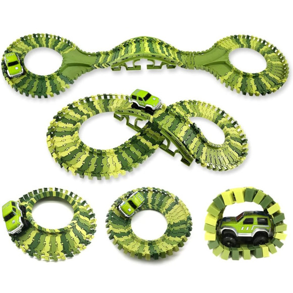 Ogromny Tor Dinozaurów Park Samochód Figurki