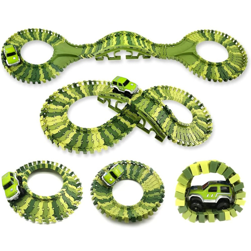 Ogromny Tor Dinozaurów Park Samochód Figurki