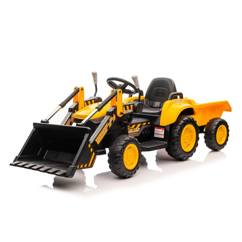 Traktor Na Akumulator Z łyżką  BW-X002A Żółty