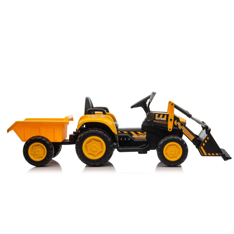 Traktor Na Akumulator Z łyżką  BW-X002A Żółty