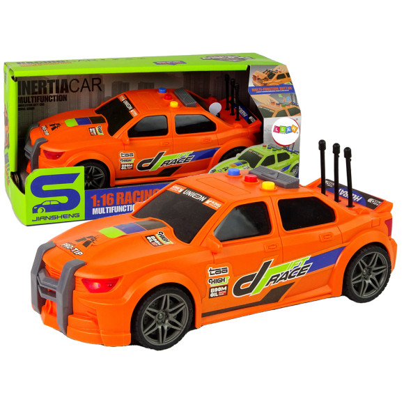 Auto Sportowe Wyścigowe 1:16 Pomarańczowy Dźwięk Auto Sportowe Wyścigowe 1:16 Pomarańczowy Dźwięk