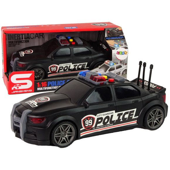 Auto Sportowe Policja 1:16 Czarny Dźwięk Auto Sportowe Policja 1:16 Czarny Dźwięk
