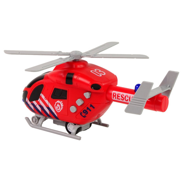 Helikopter Ratunkowy Straż Pożarna Czerwony Dźwięk Światła Śmigła Helikopter Ratunkowy Straż Pożarna Czerwony Dźwięk Światła Śmigła