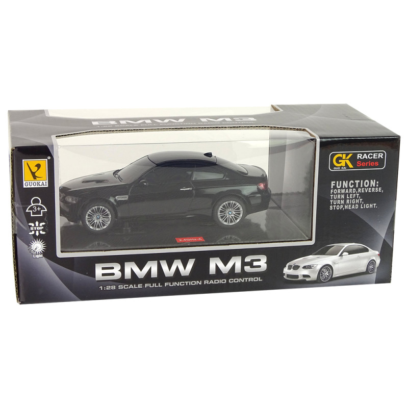Auto R/C BMW M3 Pilot Światła 1:28 Czarne