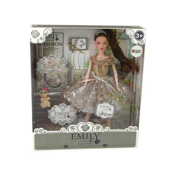 Lalka Dla Dzieci Emily z Pieskiem Długie Włosy Lalka Dla Dzieci Emily z Pieskiem Długie Włosy