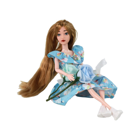 Lalka Dla Dzieci Emily Wiosenna Długie Włosy Niebieska Sukienka Kwiat Lalka Dla Dzieci Emily Wiosenna Długie Włosy Niebieska Sukienka Kwiat