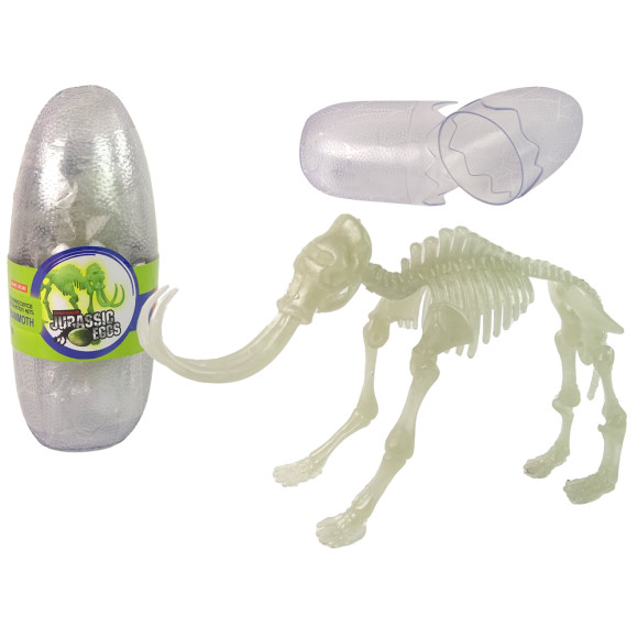 Świecący W Ciemności Szkielet 3D Dinozaury Mamut w Jajku Świecący W Ciemności Szkielet 3D Dinozaury Mamut w Jajku