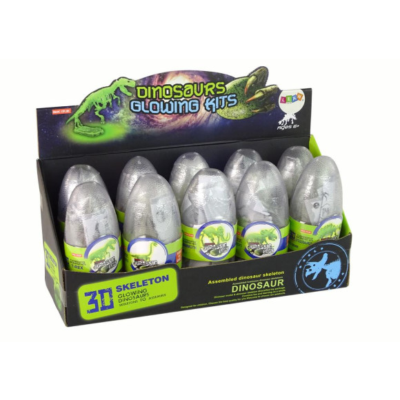 Świecący W Ciemności Szkielet 3D Dinozaury Mamut w Jajku Świecący W Ciemności Szkielet 3D Dinozaury Mamut w Jajku