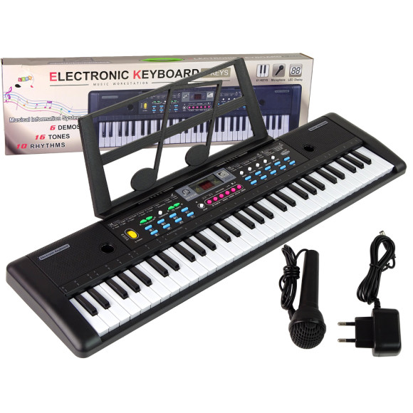 Keyboard MQ-6112 Mikrofon Uchwyt Na Nuty 61 Klawiszy Keyboard MQ-6112 Mikrofon Uchwyt Na Nuty 61 Klawiszy