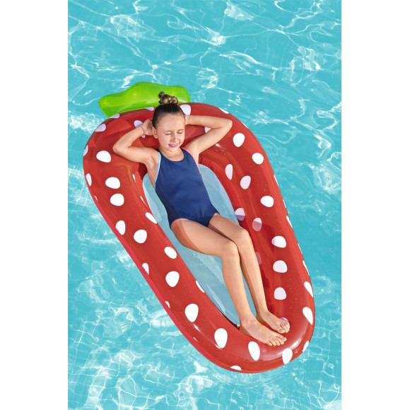 Dmuchany Materac z Siatką Truskawka 178 x 103 cm Bestway 43644 Dmuchany Materac z Siatką Truskawka 178 x 103 cm Bestway 43644