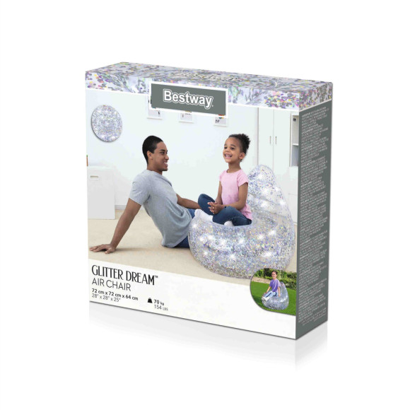 Dmuchany Fotel Brokatowy 72 x 72 x 64 cm Bestway 75105 Dmuchany Fotel Brokatowy 72 x 72 x 64 cm Bestway 75105