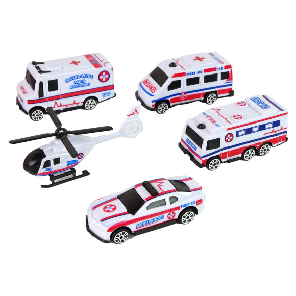 Zestaw Autek Resoraki Pojazdy Straż Pożarna Ambulans Zestaw Autek Resoraki Pojazdy Straż Pożarna Ambulans
