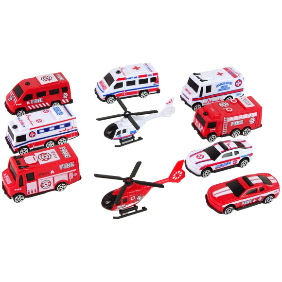 Zestaw Autek Resoraki Pojazdy Straż Pożarna Ambulans Zestaw Autek Resoraki Pojazdy Straż Pożarna Ambulans