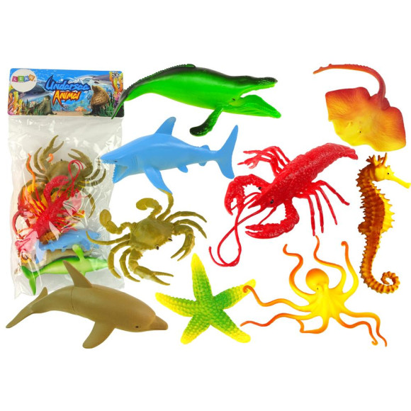 Zestaw Figurek Zwierząt Morskich Ocean 9 Szt. Zestaw Figurek Zwierząt Morskich Ocean 9 Szt.
