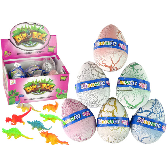 Wykluwające się Magiczne Jajko Dinozaura Rosnące 7,5 cm Białe