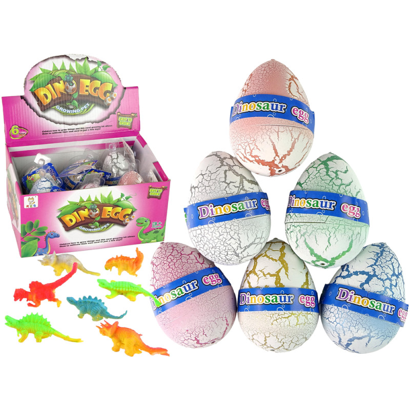 Wykluwające się Magiczne Jajko Dinozaura Rosnące 7,5 cm Białe