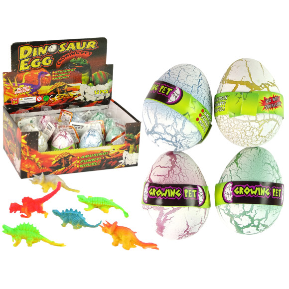 Wykluwające się Magiczne Jajko Dinozaura Rosnące 6 cm Białe Wykluwające się Magiczne Jajko Dinozaura Rosnące 6 cm Białe