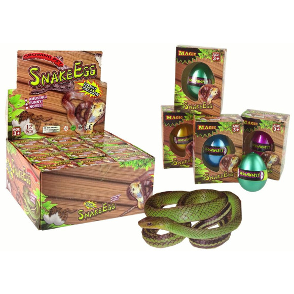 Wykluwające się Rosnące Magiczne Jajko Węże 6cm Wykluwające się Rosnące Magiczne Jajko Węże 6cm