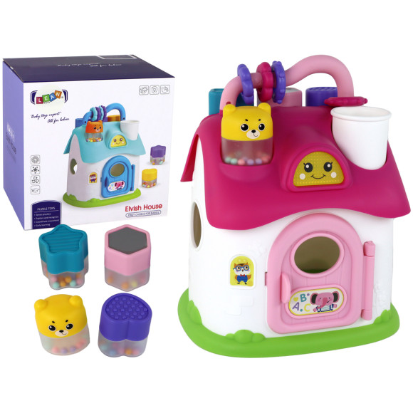 Domek Sorter Interaktywny Różowy Puzzle Edukacyjny Domek Sorter Interaktywny Różowy Puzzle Edukacyjny
