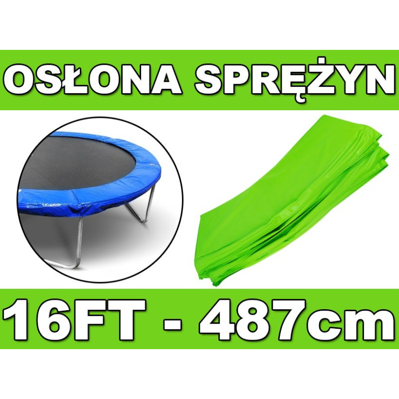 Kołnierz ochronny na sprężyny SkyRamiz Zielony do trampoliny ogrodowej 487cm/16FT