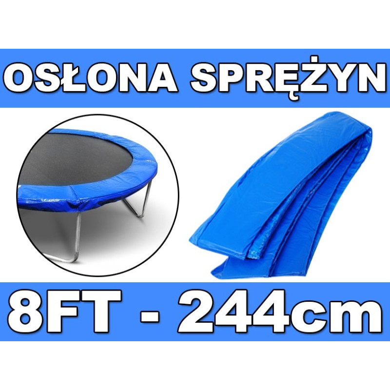 Kołnierz ochronny na sprężyny SkyRamiz Niebieski do trampoliny ogrodowej 244cm/8FT