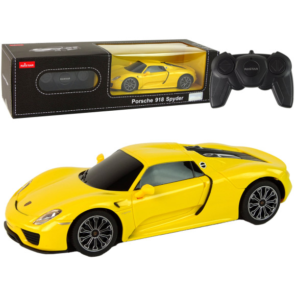 Auto R/C Porsche 918 1:24 Rastar Żółte Auto R/C Porsche 918 1:24 Rastar Żółte