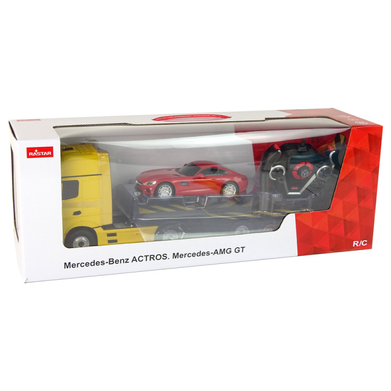 Laweta Autko R/C Mercedes-Benz 1:26 Żółte Czerwone