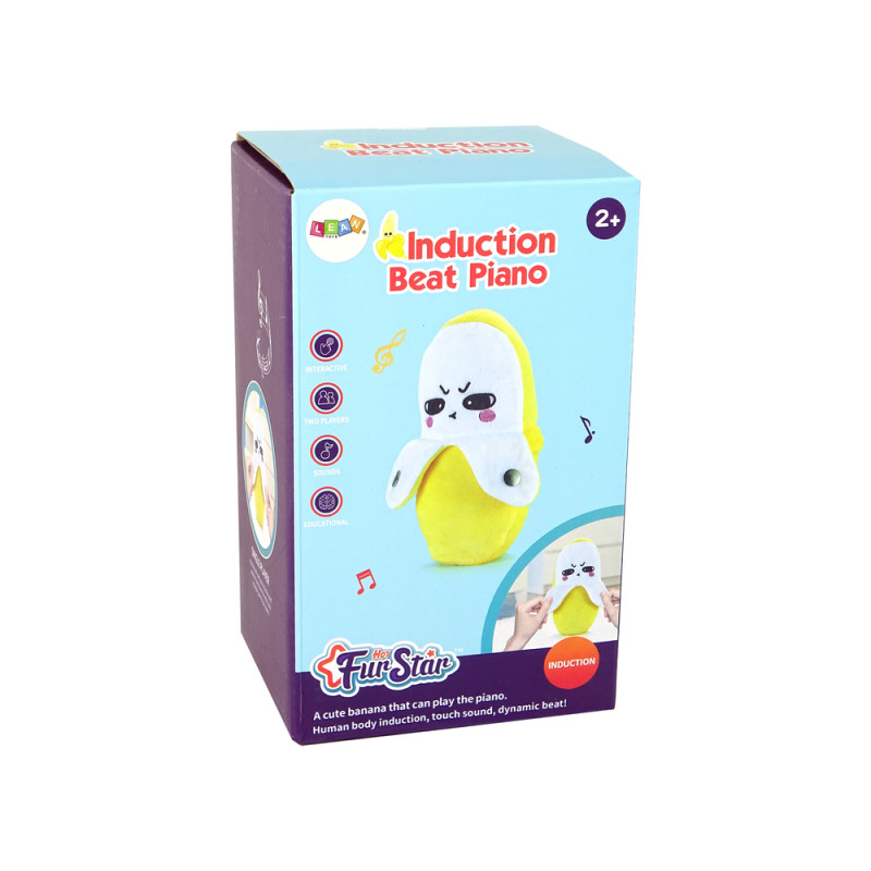 Pluszowy Banan Interaktywny Muzyka 22 cm Żółty