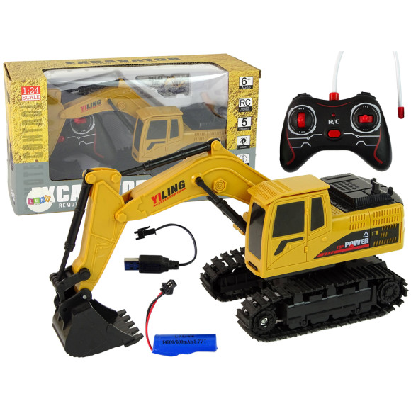 Pojazd Koparka R/C 1:24 Żółta Pojazd Koparka R/C 1:24 Żółta