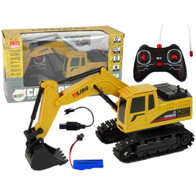 Pojazd Koparka R/C 1:24 Żółta