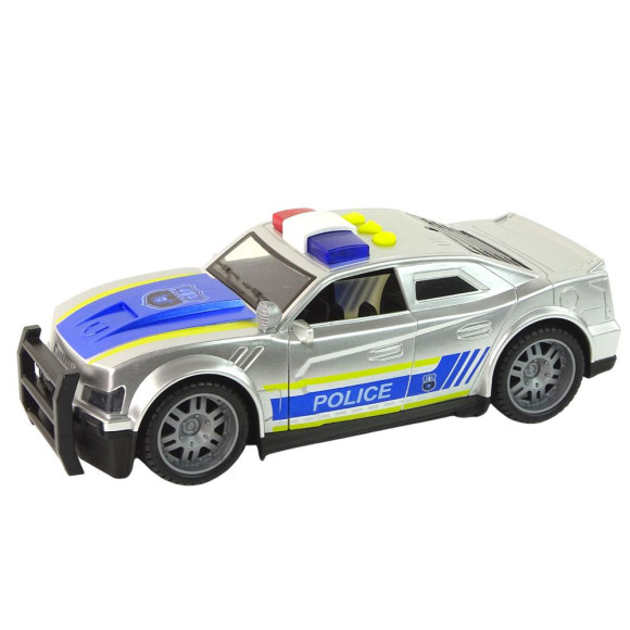 Auto Policja 1:14 Światła Dźwięki Srebrne Auto Policja 1:14 Światła Dźwięki Srebrne
