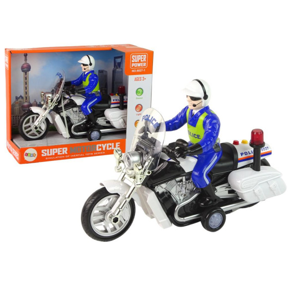 Motocykl Policyjny Motor Policja Dźwięki Światła Wóz Policyjny