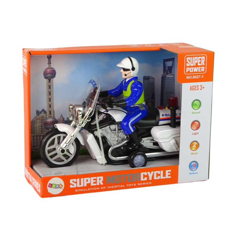 Motocykl Policyjny Motor Policja Dźwięki Światła Wóz Policyjny